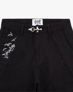 Czarne spodnie półksiężycowe