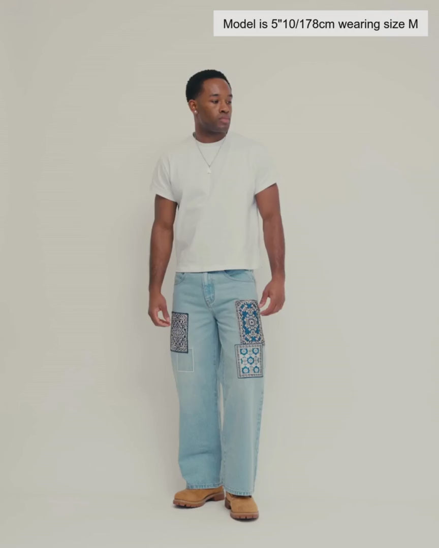 Dywanik patchworkowy Denim